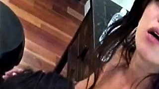 Nasty brunette pornstar with big boobs