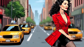 Horny Muscular MILF Dominatrix Fucks in the Car