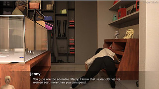 Project Hotwife - Gameplay - Husband Fucks Wife in Doggy Style and Cum in Tits and Her Body