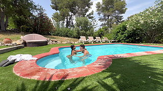 Voyeur Neighbor Watches Us Fuck in the Garden Pool