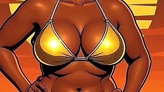 Bold Black Woman Animated to Tease