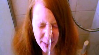 Facepissed in bathtub