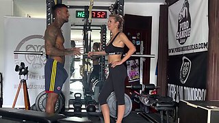 I destroy Shona River's pussy in the gym