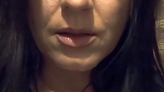 Ripped Pantyhose Pee Fetish - Blue Lingerie, Close-up Pussy Pee and Toilet Mess