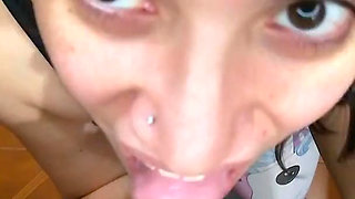 Cellphone Quickie! (blowjob, Cumplay and Swallow)