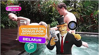 Bella Mur In Pool Cleaner Was Lucky To Fuck Two Blonde Tourists