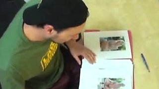 Ricky cant help but jerk his cock while looking at sexy