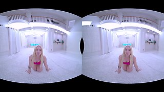 Hot Blonde 18yo Teen With Big Tits Strips In The White Studio