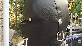 Tattooed Brunette MILF Cuffed for Boot Domination
