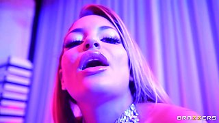 Jordi screws his girlfriend Sara Retali through the miniskirt between her amazing ass-cheeks and gives her a facial cumshot - brazzers