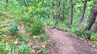 My Bare Butt and Pussy Are Getting Some Fresh Air in the Woods