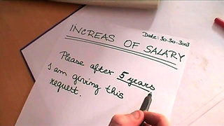 Boss bangs the young secretary and the old cleaning lady assists