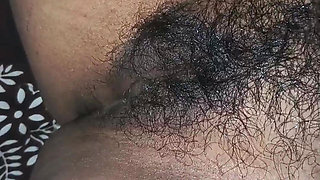 My husband romanced me naked and hit my fair pussy.