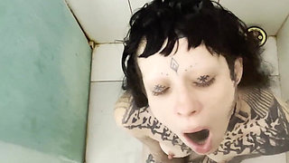 Tattooed Slut Never Stops Halfway Every Drop, Every Time, All the Piss