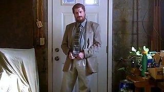 Big-Cock Israeli Daddy Strokes in Suit