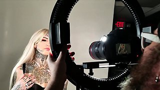 Behind the scenes with tattooed bombshell Amber Luke