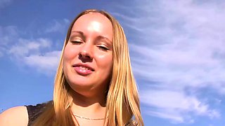 German teen tourist gets picked up and fucked on mallorca