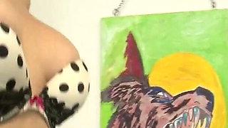 Redhead MILF Stuffed with Massive Dildos on the Office Desk