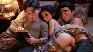My Cuckold Loves Reading at Night and Neglects to Give Me Any. so My Boyfriend Comes Over to Sleep with Me (ai Generated)