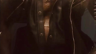 Black Leather Flex Smoke Nipple Play Scenes