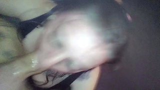 Cutie Deepthroats a Big Cock in Sloppy Facefuck Video