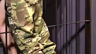 Hard security guard facial jizz on lady's face. XXX!