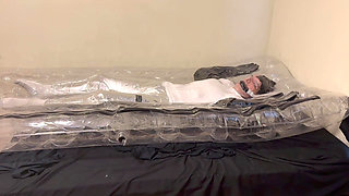 Nov 3 2025 - Vacbed time in my swimcap and silver pants