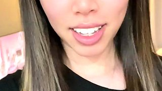 Cute Asian Chubby Teen Wild Dildo Masturbation