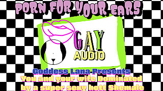 Listen to georgie and his wife being dominated by a super sexy hott shemale includes pussy licking