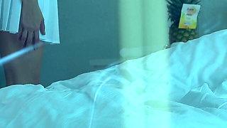 Nurse Pegging Her Patient Without Mercy! but Before She Is Squirting on His Bed