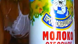 Russian Webcam Girl Plays With Milk and Her Body