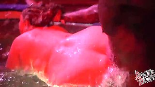 Curvaceous Hotwife Katie Gets a Intense BBC Waxing in the Hot Tub During Vacation