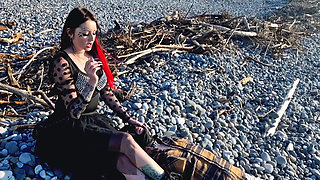 I like to smoke and look at the sea with my human ashtray next to me. Cigarette smoking fetish