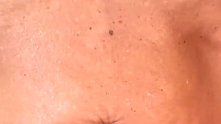 Hairy Beautiful Mature with Saggy Mega Tits Loves to Masturbate Her Oiled Boobs