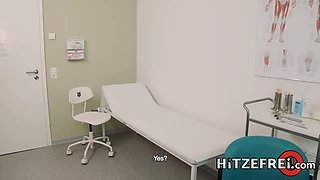 HITZEFREI Fake doctor fucks a petite brunette patient