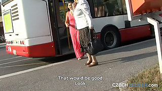 Czech Jacker 23: Bus Stop Bounty - the Blonde’s Tits Tease