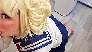 Toga Himiko Gives An Amazing Oiled Footjob Pov Blowjob Footjob Reverse Cowgirl Doggystyle Cumshot