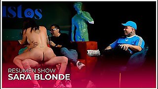 Sara Blonde Fucks A Huge Cock Fan While Her Cuckold Husband Watches - Juan Bustos Show