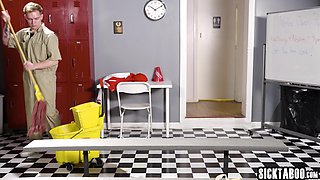 Big knob janitor broke babes wet slit