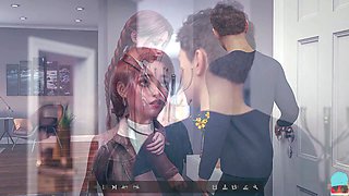 Busty mom in a visual novel adventure