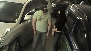 Crazy blowjob and fuck at the parking place!