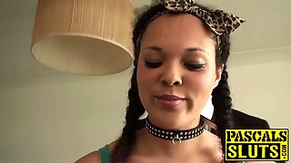 Khloe White spanked on the ass and banged hard on the couch