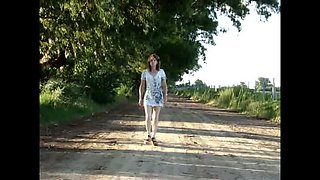 Blonde MILF Outdoor Pissing on Farm - Argentinian Ass