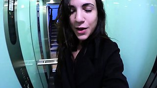 Small titted brunette amateur anal nailed at home