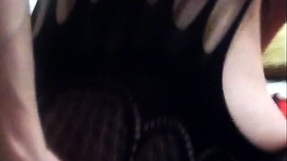 Tattooed Babe Squirts While Riding Her Dildo