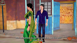 Horny Desi Indian Bhabhi Fucked Hard by Village Leader Outdoor Hardcore Sex Hindi Audio English Subtitles