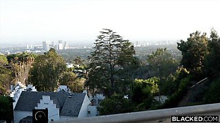 Blacked.Com featuring Khloe Kapri and Hollywood Cash's handjob action