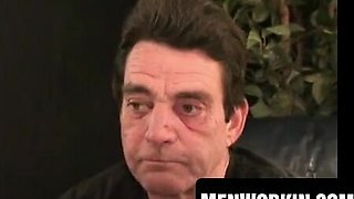 Senior mary finishes off rigid with a faux-cock rammed in his booty