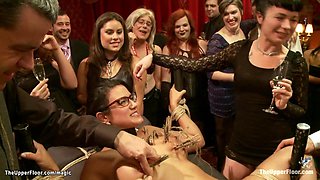 Slaves fucked and fingered at party 2