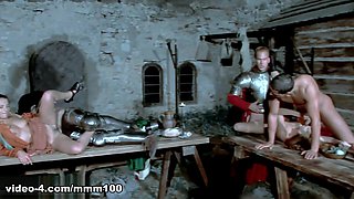 Medieval Tavern Orgy with Double Penetration and Facial Cumshots - MMM100